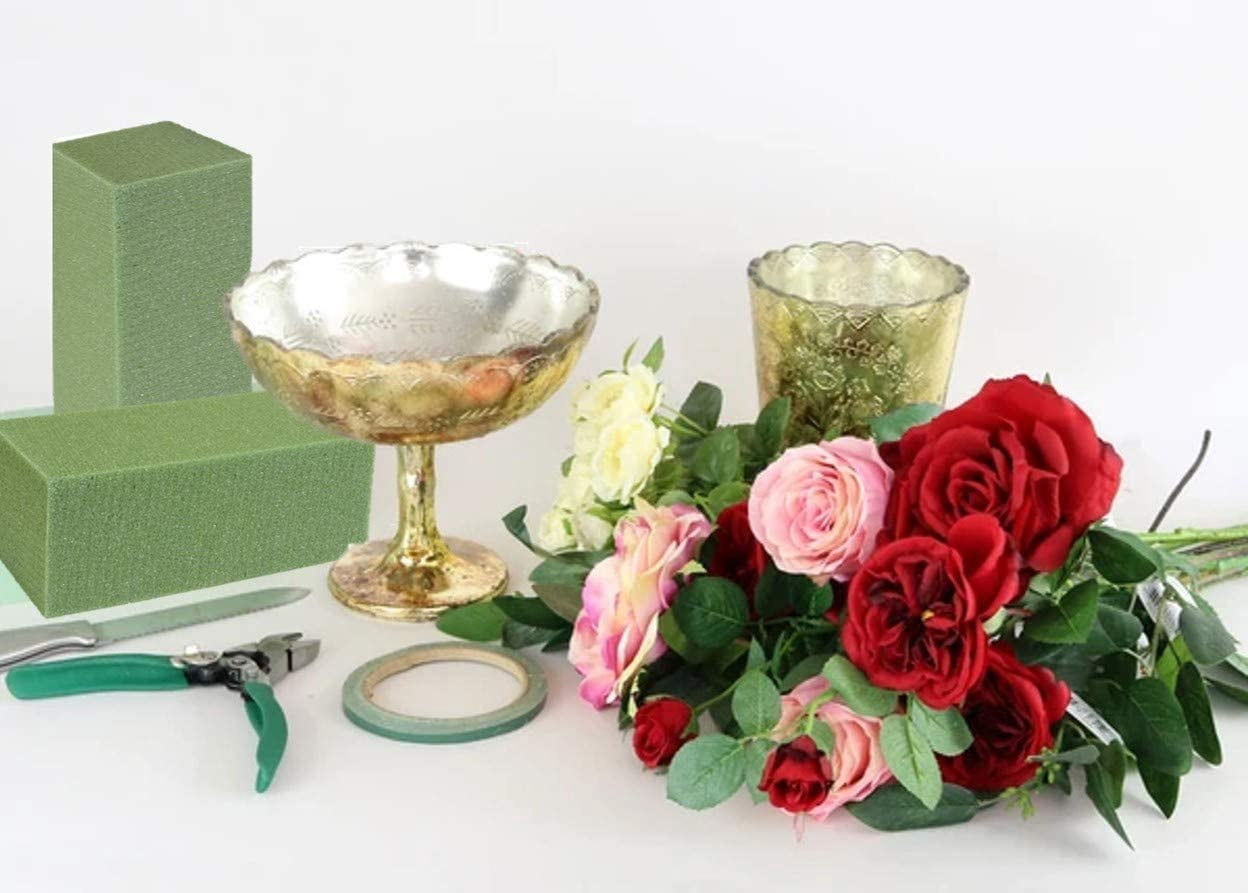 Kedudes Premium Dry Floral Foam Bricks, Green Styrofoam Foam Blocks, 6 Pack - Great for Artificial Floral Dried Arrangements Decorations