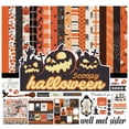thumbnail image 1 of Inkdotpot Black Orange Halloween Theme Collection Double,Sided Scrapbook Paper Kit Cardstock 12"x12" Card Making Paper Pack Of With Sticker Sheet - 16 Pages - Orange & Black, 1 of 4