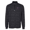 thumbnail image 2 of Men's Cutter & Buck Black Holy Cross Crusaders Big & Tall Traverse Camo Print Stretch Quarter-Zip Pullover Top, 2 of 3