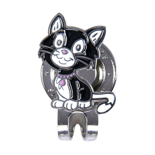 Marcador de pelotas de golf,Golf Hat Clip Ball Marker mujeres hombres Premium Metal,Accesorios de golf para mujer Ballmarker regalo,Marcador de gato de acero inoxidable para golfista