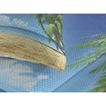 thumbnail image 3 of Ambesonne Palm Tree Quilted Coverlet 3 Pcs, Tropical Leaves Beach, King Size, Cream and Navy Green, 3 of 4