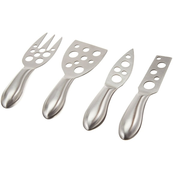 Prodyne Stainless Steel Cheese Knives, Little Holes, Set of 4