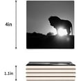 thumbnail image 3 of RYLABLUE Lion Set of 8 Coaster for Drinks, Absorbent Ceramic Stone Coasters Cup Mat with Cork Base for Home Kitchen Room Coffee Table Bar Decor, 3 of 4