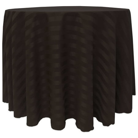 

Ultimate Textile (2 Pack) Satin-Stripe 96-Inch Round Tablecloth - for Wedding and Catering Hotel or Home Dining use Espresso Dark Brown