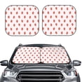 thumbnail image 2 of Xecao Strawberry for Foldable Car Sun Shades (2-Pack) offer sun protection with an easy-fold design for convenient windshield shading., 2 of 7