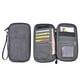 thumbnail image 4 of Organizador de viaje premium en gris: Cartera multifuncional para pasaportes, tarjetas y documentos con 13 bolsillos y clip para pluma, ideal para viajes familiares. Diseño compacto y resistente al, 4 of 6