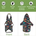 thumbnail image 5 of Goofa Colorful Fish Pattern Small Dog Sweater Hoodies Pet Grey Hooded Soft Fleece Sweatshirts with Pocket Fall Winter Puppy Cat Sweaters Warm Clothes-Large, 5 of 8