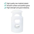 thumbnail image 4 of Unique Bargains 12pcs Plastic White  Cord Lock Stopper End Spring Toggle Fastener Slider Organizers, 4 of 6