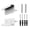 White, variant on 2 Pcs Universal Wall Mounted Tablet Stand Holder, Adhesive Or Screw Mount For Tablets Phones E-Readers Up To 0.6 In Thick, Dual Brackets