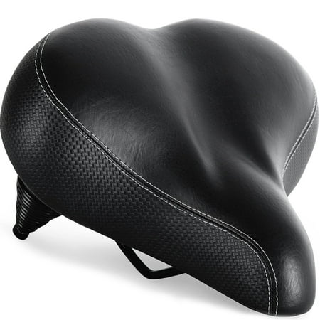Bikeroo Indoor Bike Seat, Compatible with Peloton, Exercise or Road Bikes - Bicycle Saddle Replacement Seats with Extra Wide Cushion for Men & Women