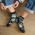 thumbnail image 3 of Rateoe Cartoon Koala Bear Pattern Quarter Crew Socks,Toe Seamed Ankle Socks,Cotton Cushioned Breathable Athletic Crew Sports Socks, 3 of 7