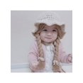 thumbnail image 3 of Cute Idyllic Handmade Knitted Baby Girl Twist Braid Hat Infant Wigs Princess Hat, 3 of 3