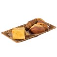 thumbnail image 1 of Natural Decorative Rectangular Hand-Woven Water Hyacinth Serving Tray with Built-in Handles, Small, 1 of 6