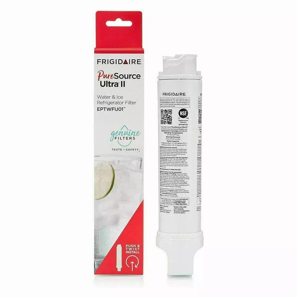 4-Pack For Frigidaire EPTWFU01 PureSource Ultra II Refrigerator Water Filter, NSF Certified