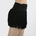 thumbnail image 3 of Whitewed Ladies Latin Fringe Ballroom Dance Performance Skirts for Sale Black, 3 of 3