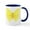 White/Navy Inside, variant on CafePress - Yellow Butterfly Mug - 11 oz Ceramic Mug - Novelty Coffee Tea Cup