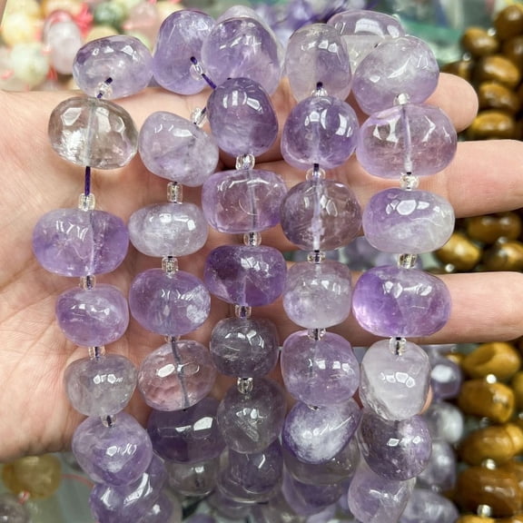 1 strand natural crystal oval faceted beads – loose gemstone strand for DIY jewelry making, bracelets & necklaces