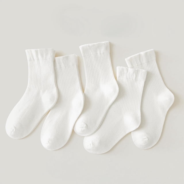 Cotton Solid Color Baby Socks for Boys and Girls, Lightweight Flexible Newborn to Toddler Socks for Daily Wear
