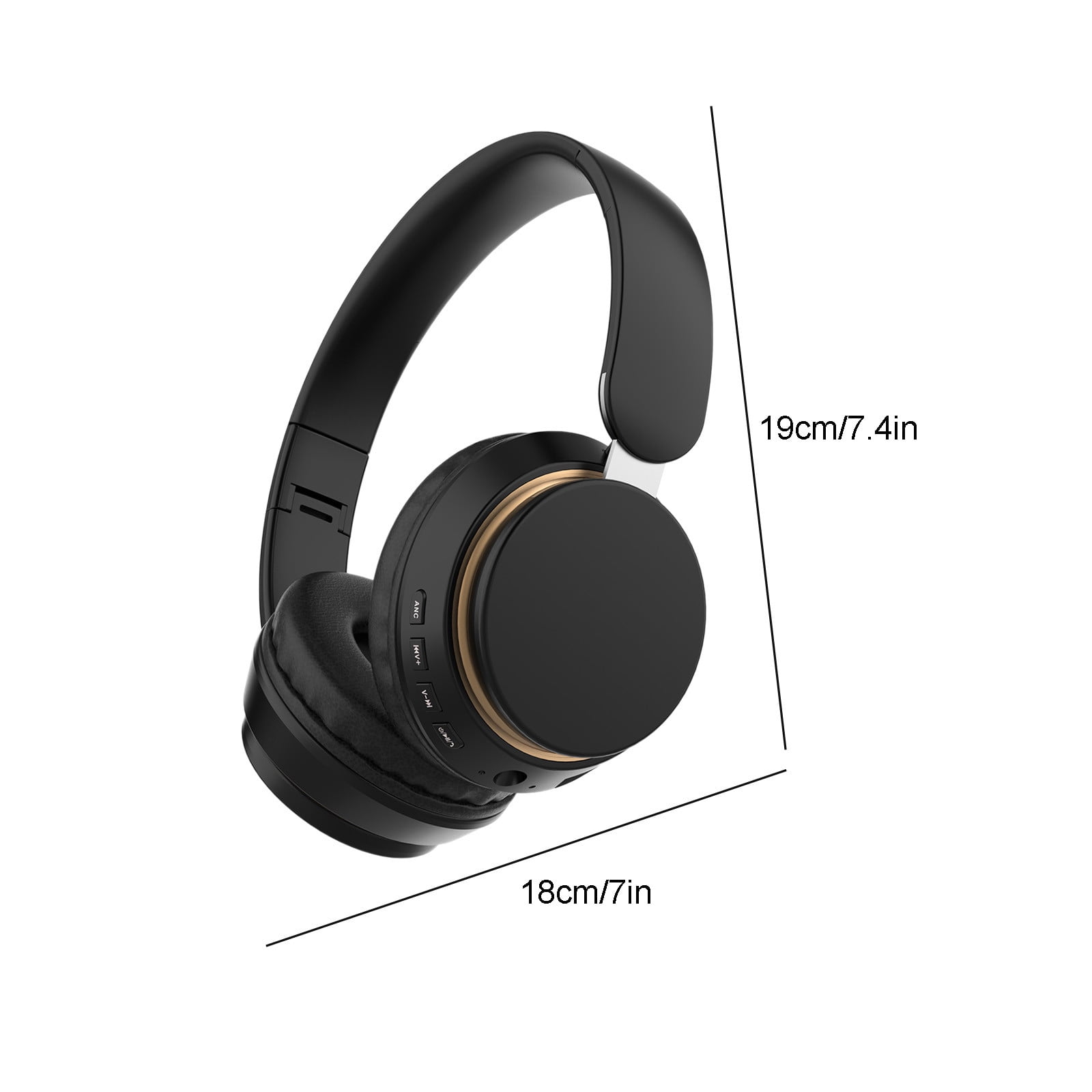 Matoen Bluetooth Headset, 2024 Wireless Bluetooth V5.3 Headphones with Microphone, Active Noise Canceling Wireless Headset with Mic for Work/Mobile Phone/Laptop Computer