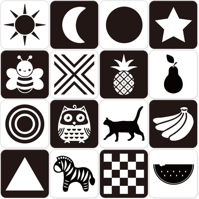 Tarjeta de estimulación Visual Montessori para bebé b Genérica Tarjeta.1