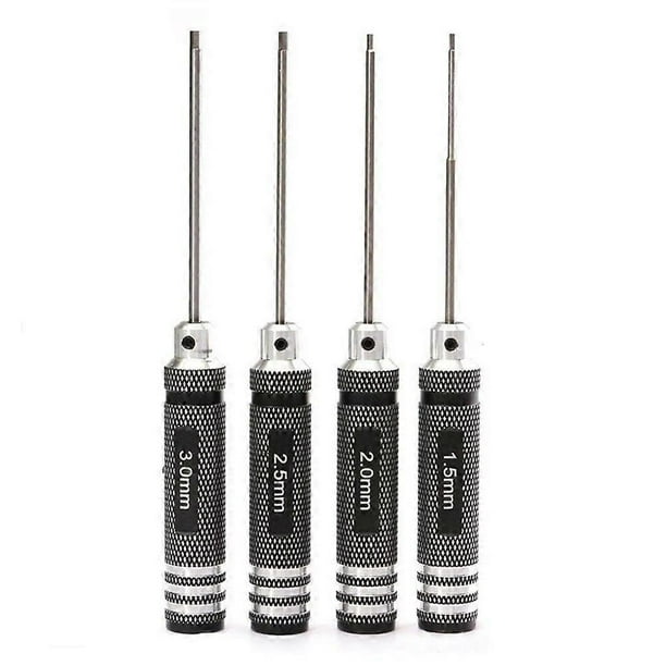 Top Quality Titanium Nitride TiNi Hex Driver Wrench Screwdriver 1/4 Piece Set 15mm/2mm/25mm/30mm For RC Helicopter