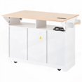 thumbnail image 4 of [Versatile Kitchen Island] with 2 Drop Leaves & Built-in Charging Station, 4 of 25