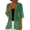 thumbnail image 2 of Brqkzdu Womens Chiffon Kimono Cardigans Half Sleeve Open Front Sheer Cover Ups Summer Lightweight Loose Soft Comfy Causal Summer Cover Up, 2 of 7