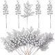 thumbnail image 3 of 5 piezas de decoración navideña con purpurina y bayas artificiales, ramo de flores, adornos para árbol de Navidad para el hogar, decoración de Año Nuevo 2025, 3 of 5