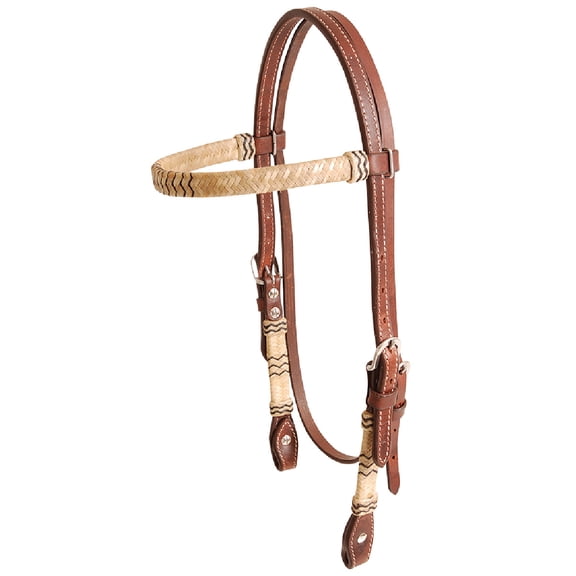 Horse Size Classic Equine Rawhide Browband Leather Headstall