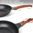DIIG Nonstick Frying Pan 11 Inch, Deep Sauté, Granite Stone, Suitable for All Stoves, 28cm
