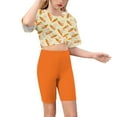 thumbnail image 5 of Piuwrlz Kids Short Sets Boys Girls Summer Outfit Set Loose T-Shirt and Shorts Set Orange Size 12, 5 of 9