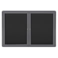 thumbnail image 2 of Ghent OVG2-F95 34 in. x 47 in. 2-Door Ovation Black Fabric Tackboard - Gray Frame, 2 of 2