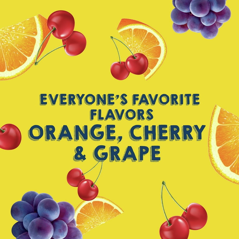 Popsicle Flavored Orange Cherry and Grape Popsicles Ice Pops, 18 Count
