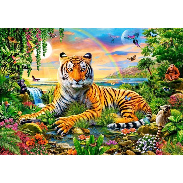 Taladro de pintura de diamantes (DE3440) 5D DIY Kits completos de punto de cruz de animales lindos (W276) 30x40cm Hugtrwg Para estrenar