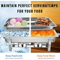 thumbnail image 5 of Jacgood Chafing Dish 8Qt Stainless Steel Chafer 8 Packs Full Size Rectangular Chafers for Catering Buffet Warmer Set, 5 of 8