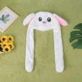 thumbnail image 3 of Animal Hat with Ears Moving Jumping Pop Up Beating Hat Plush Holiday Cosplay Dress Up Funny Gift for Kids(Light Up White Rabbit), 3 of 7