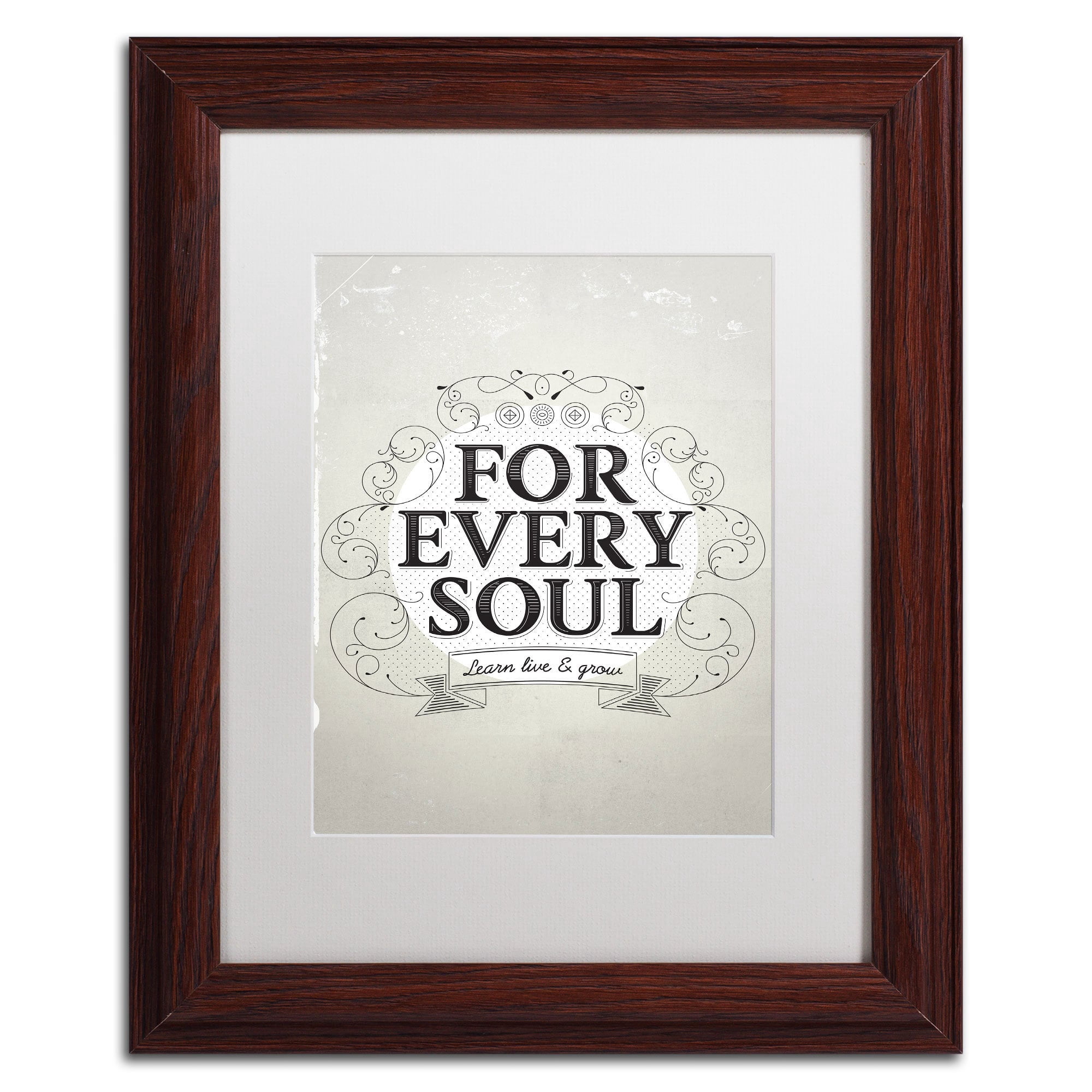 Trademark Fine Art "Every Soul" Canvas Art by Kavan & Co White Matte, Black Frame