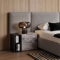 thumbnail image 2 of Modrest Maranello Modern Wood & Faux Marble Nightstand in Wash Gray, 2 of 6