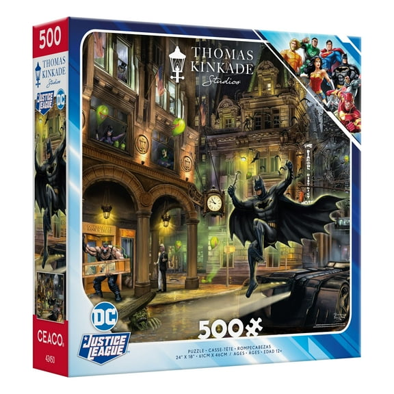 Ceaco 500 Piece Batman Gotham City (Thomas Kinkade DC) Interlocking Jigsaw Puzzle