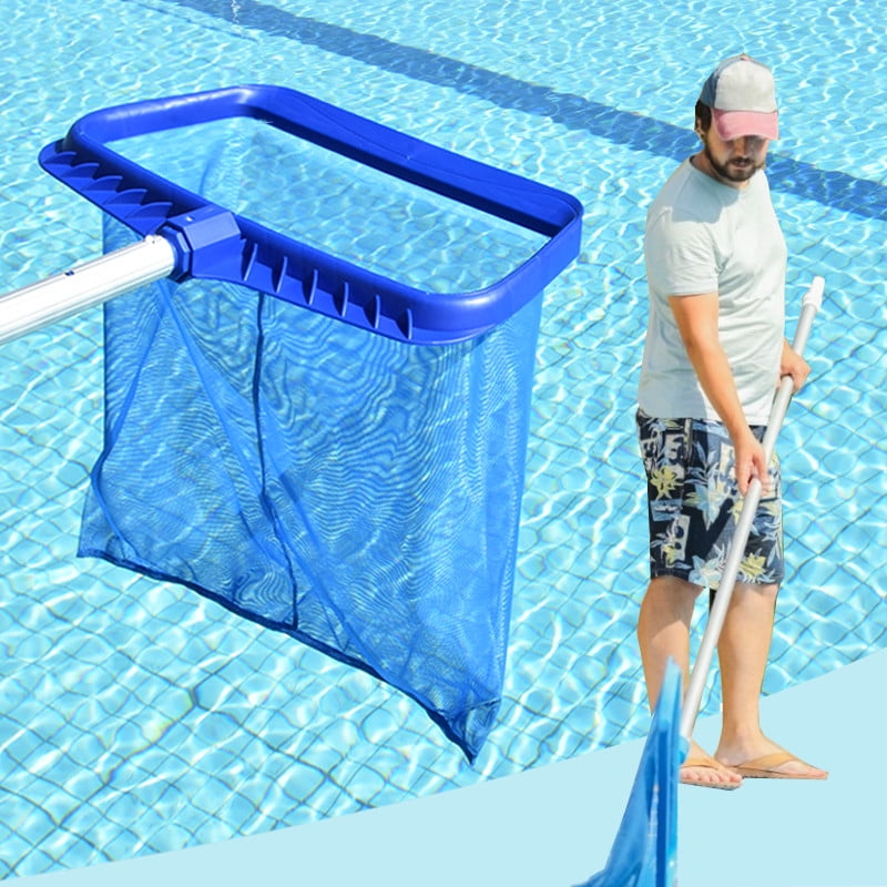 Professional Swimming Pool Spa Leaf Skimmer Aluminium Framed With Pole 