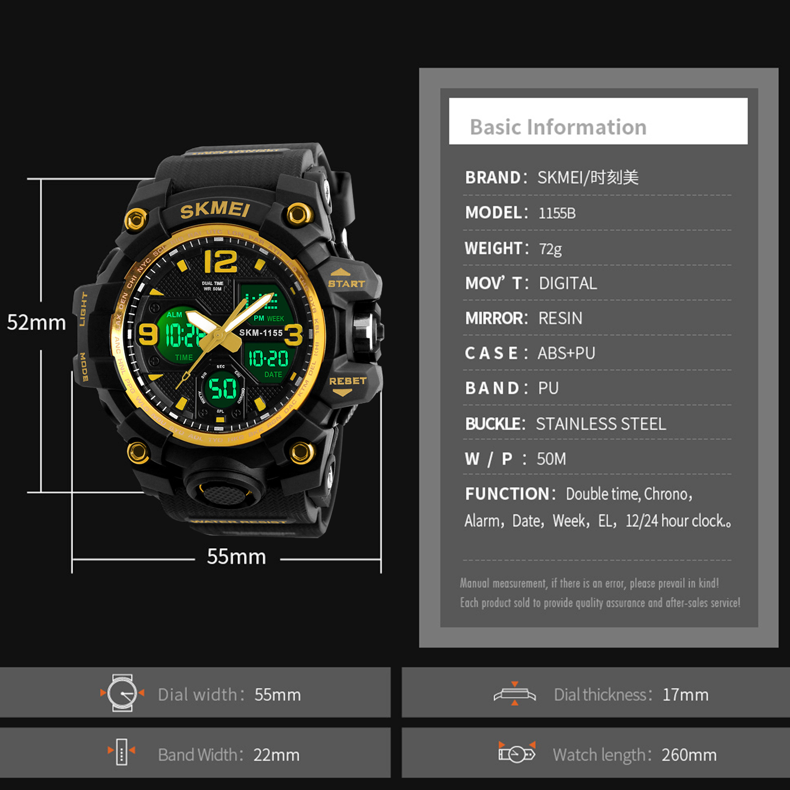 SKMEI Men's Digital Sport Watch with Waterproof Band photo 7