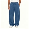 thumbnail image 6 of Yongwang Mens Baggy Sweatpants Drawstring Elastic Waist Wide Leg Pants Athletic Outfits Long Trousers with Pockets, 6 of 8