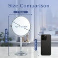 thumbnail image 7 of MIRRORVANA 15X Magnifying Makeup Mirror with Stand - Double-Sided 15X/1X Design - Suitable for Vanity Desk, Dressing Table, or Bathroom Countertop for Precise Make Up - 12" High x 6" Wide (Chrome), 7 of 7