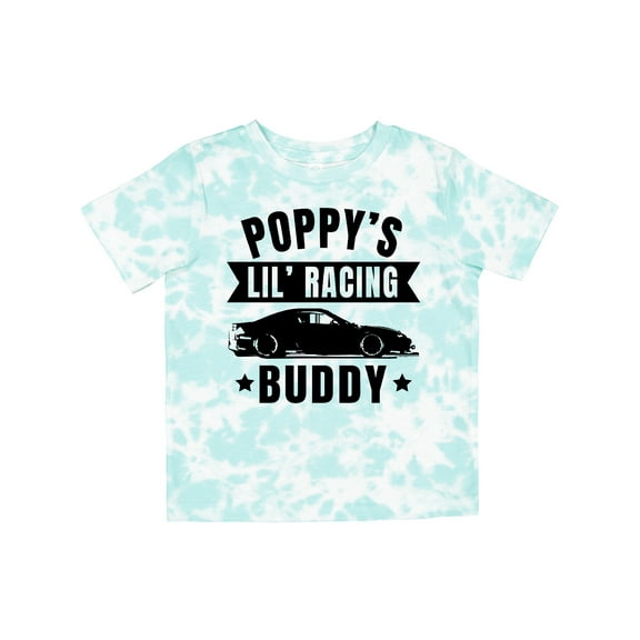 Inktastic Poppy's Lil' Racing Buddy with Car Silhouette Boys or Girls Toddler T-Shirt