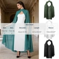 thumbnail image 3 of Levmjia Women Chiffon Cape Shawl Solid Long Hooded Sheer Cloak Lightweight Flowy Cover Up Halloween Evening Party Events Elegant, 3 of 9