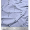 thumbnail image 1 of Soimoi Blue Cotton Duck Fabric Clove Leaves Print Fabric by the Yard 44 Inch Wide, 1 of 3