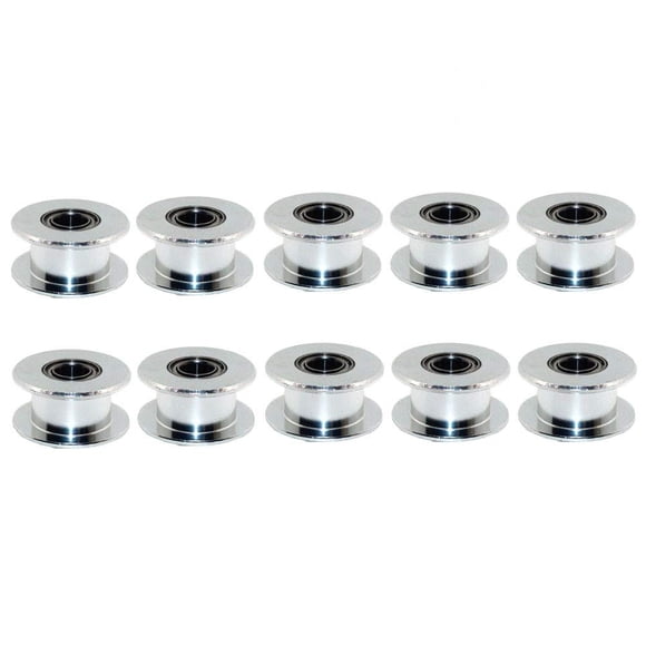 Polea tensora para correa dentada 20T GT2, aluminio con orificio de 5 mm (10 unidades)