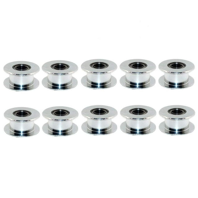 Polea tensora para correa dentada 20T GT2, aluminio con orificio de 5 mm (10 unidades)