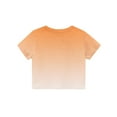 thumbnail image 5 of Lumtrix Crop Tops for Teen Girls Cute Short Sleeve Gradient Summer T Shirt Crewneck Fashion Shirts Tee Orange 140, 5 of 5