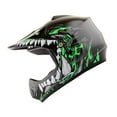 thumbnail image 3 of Wow! Youth Kids Motocross BMX MX ATV Dirt Bike Helmet HJOY Dragon Green, Goggles, MG Youth Green Glove Bundle, 3 of 9